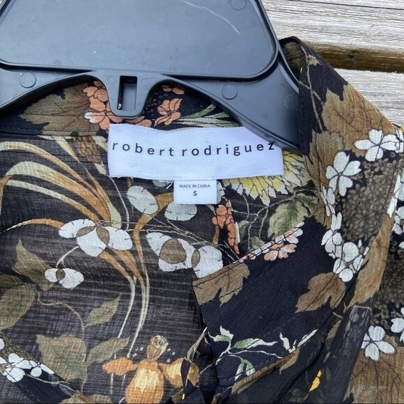 Robert Rodriguez Floral Print Tiered Ruffled Silk Dress S NWOT - Picture 7 of 11
